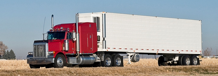 red semi truck